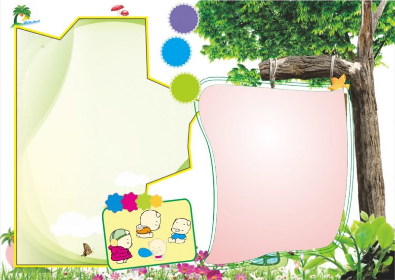 绿色卡通儿童故事手抄报Word模板-办公资源网