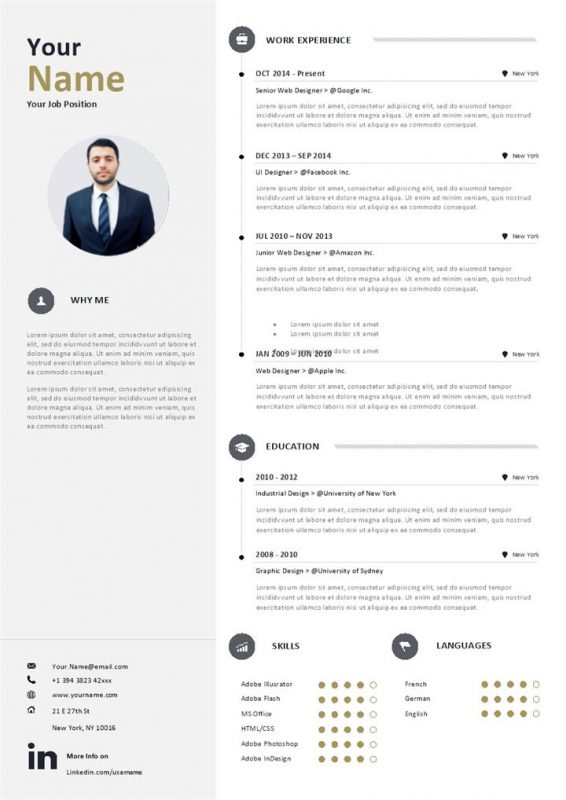 UI设计师和平面设计师通用的求职简历个人简历Word模板-办公资源网