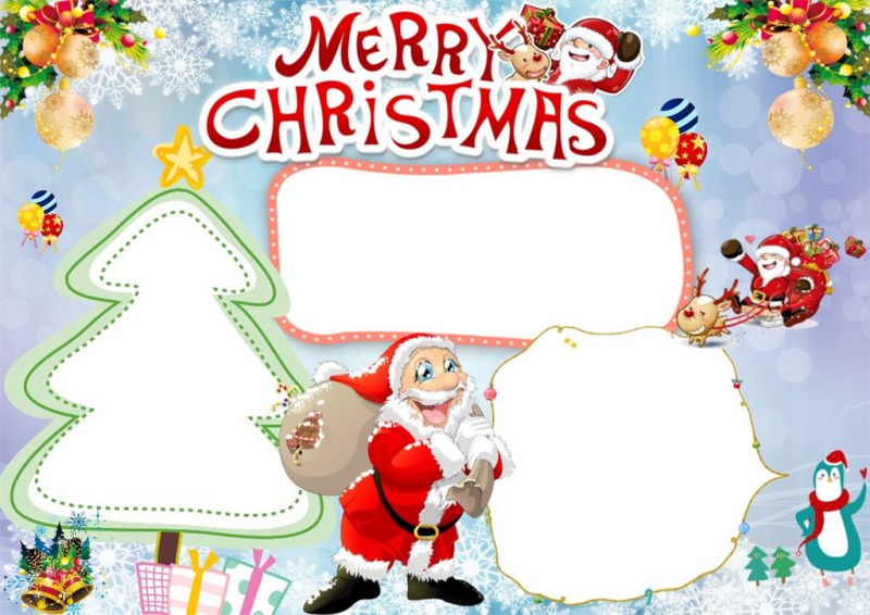 圣诞老人圣诞节小报word手抄报模板 (2)-办公资源网