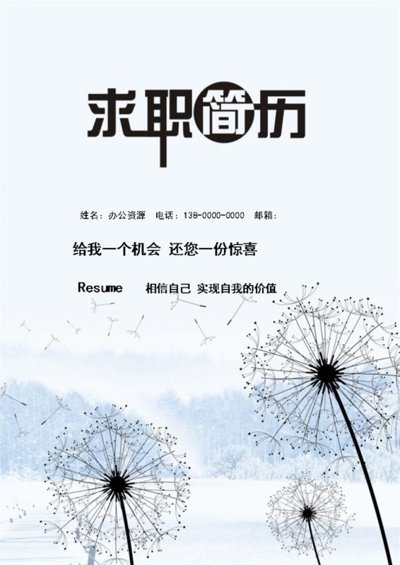 媒体公关个人创意求职简历Word模板 (2)-办公资源网