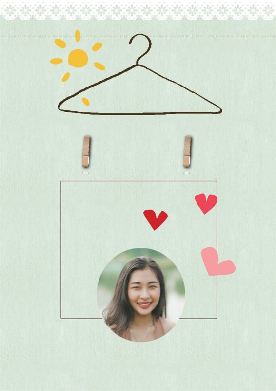 简单绿色小清新时尚儿童小升初简历Word模板-办公资源网