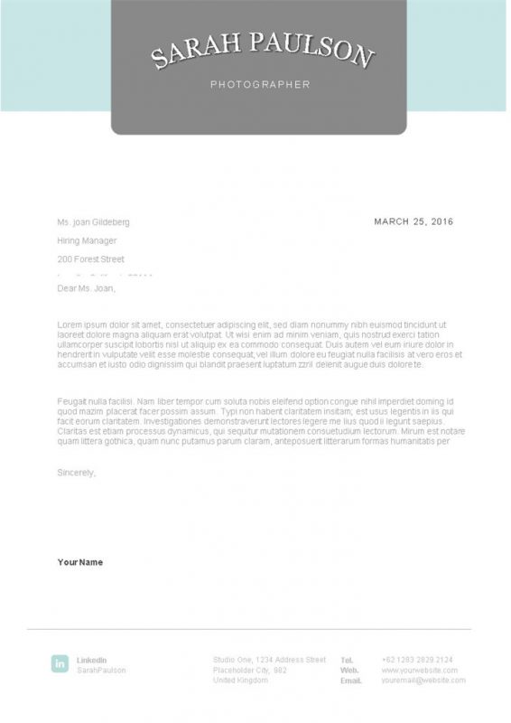 小清新国际摄影师通用求职简历个人简历自荐信Word模板-办公资源网